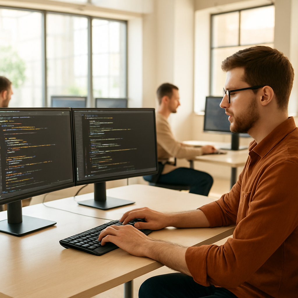 Modern IT office workspace